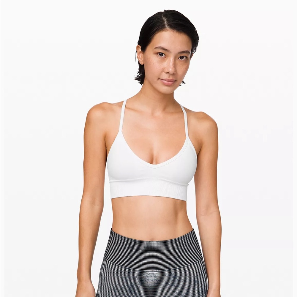 White Lululemon Ebb To Street Bra